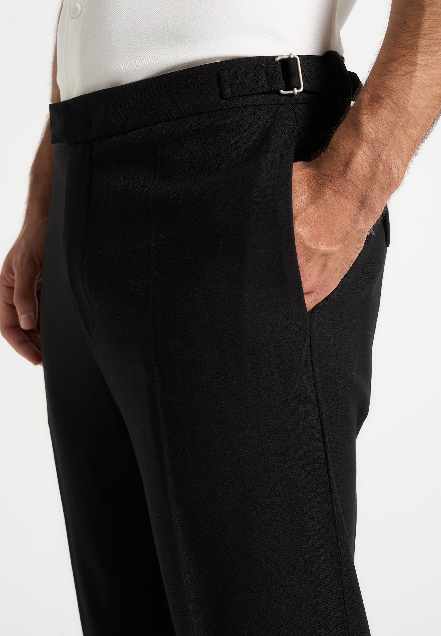 Joseph - Regular Fit Tailored Trousers - Black