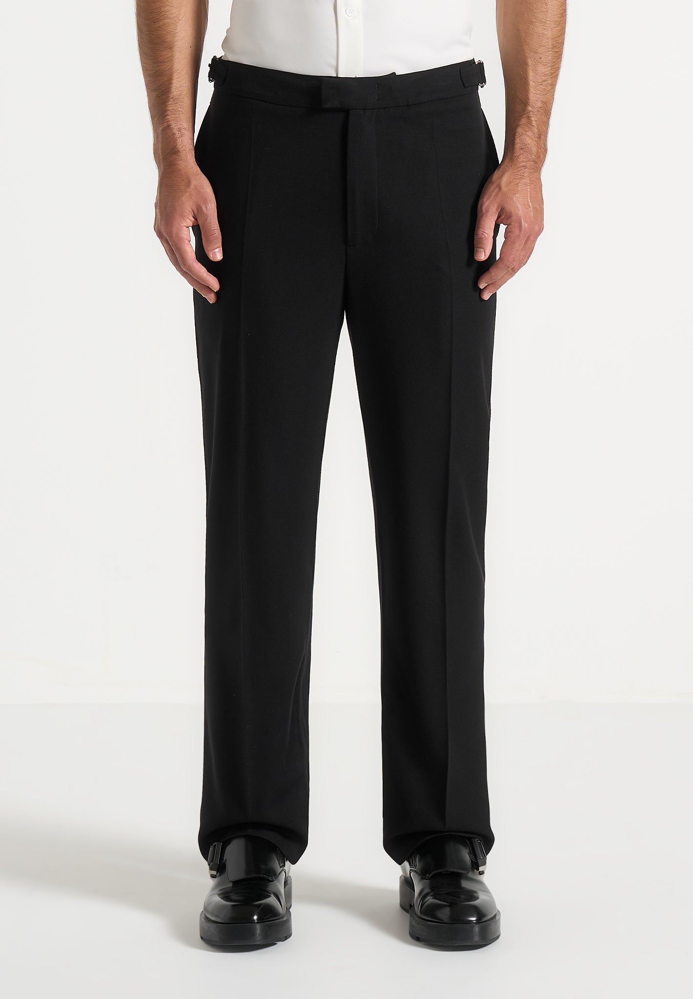 Joseph - Regular Fit Tailored Trousers - Black