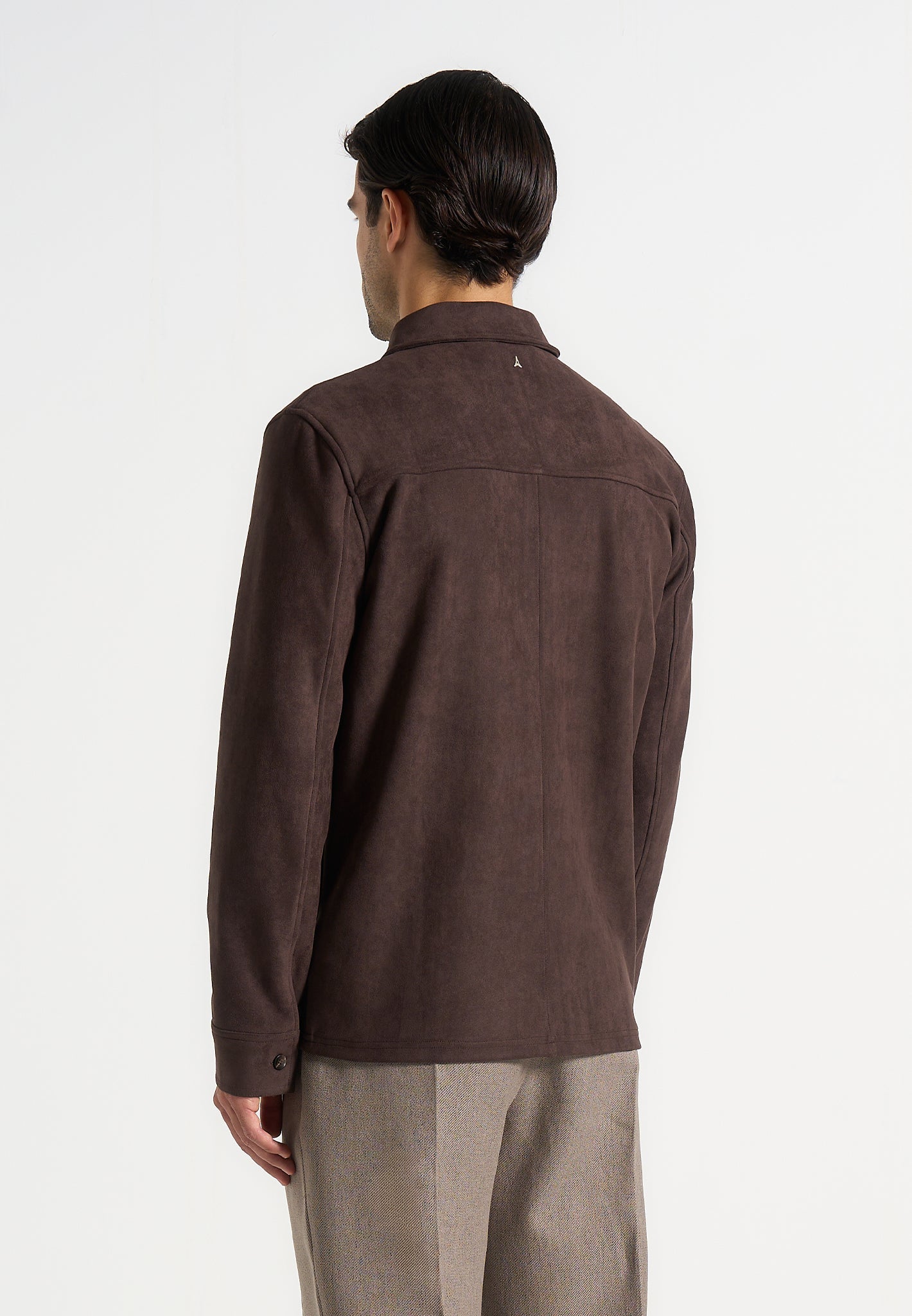 Thomas - Suede Long Sleeve Shirt - Brown