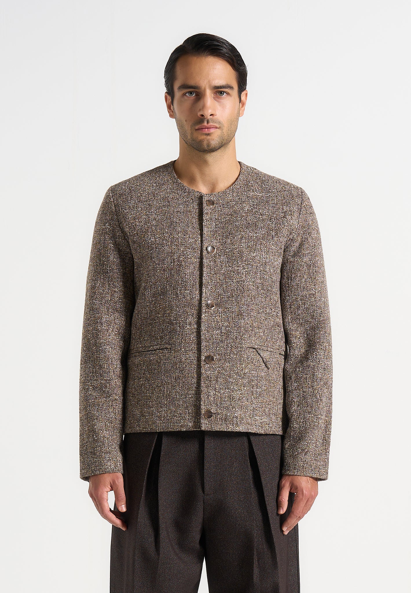 Melvin - Textured Jacket - Taupe
