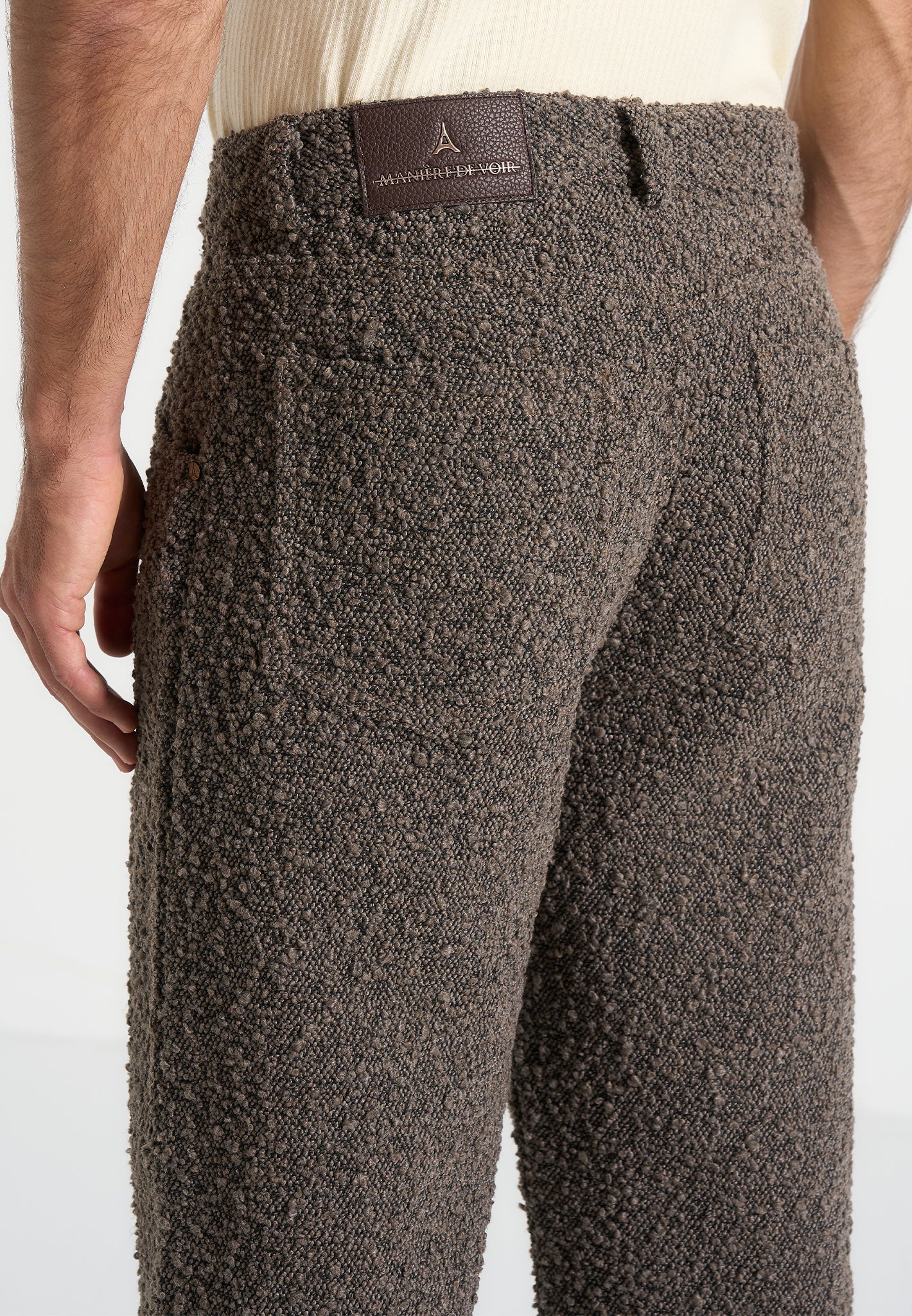 Arnault - Boucle Pleated Jeans - Brown