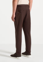 Hubert - Slim Fit Tailored Trousers - Brown