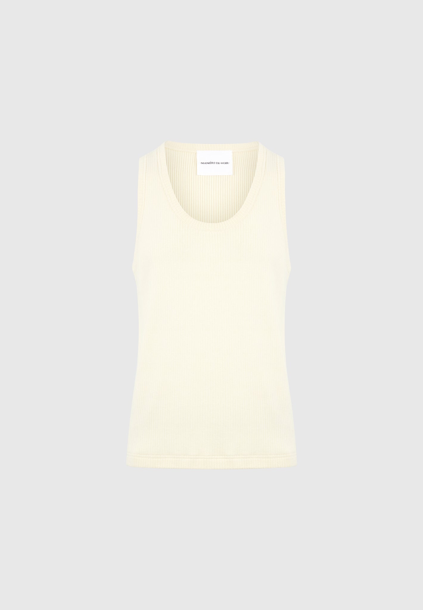 Justin - Ribbed Cotton Vest - Cream
