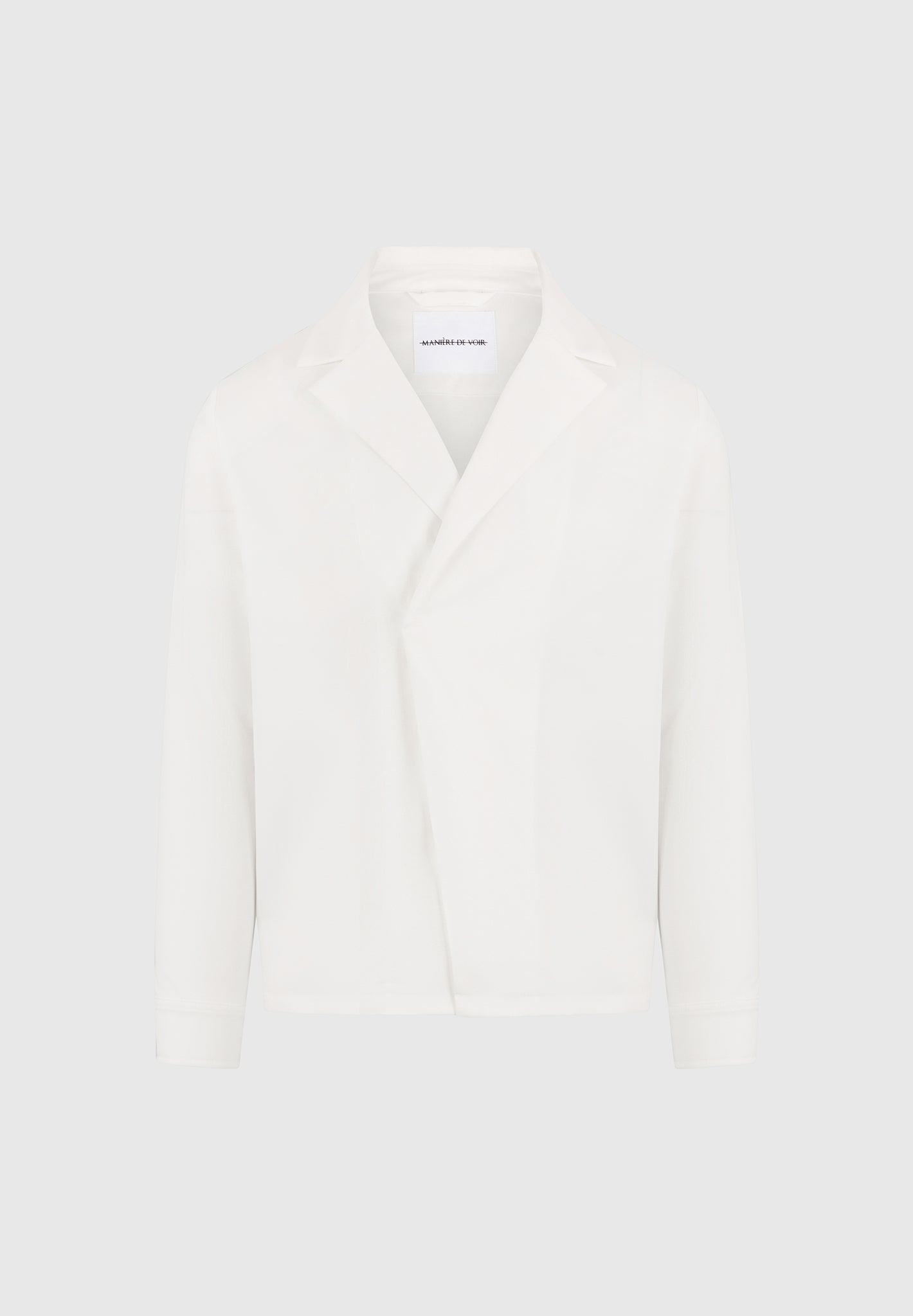 Alban - Satin Double Breasted Shirt - White