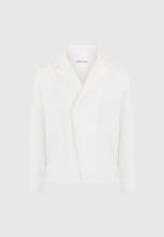 Alban - Satin Double Breasted Shirt - White