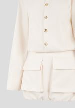 Laure - Cargo Shirt Mini Dress - Cream