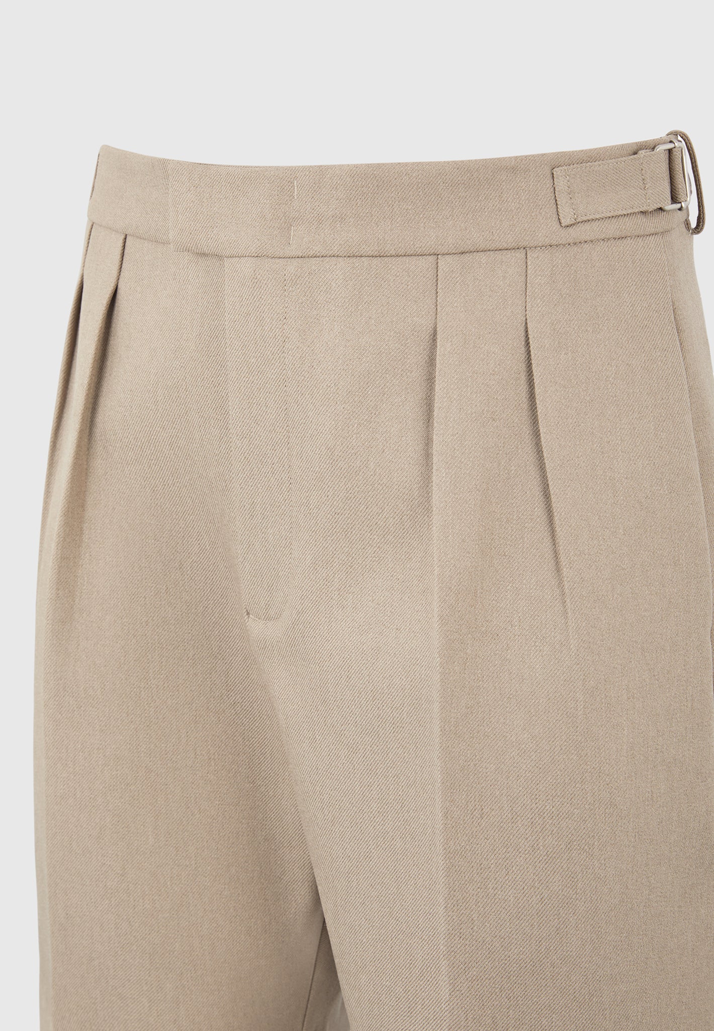 Bertrand - Twin Pleat Tailored Shorts - Beige