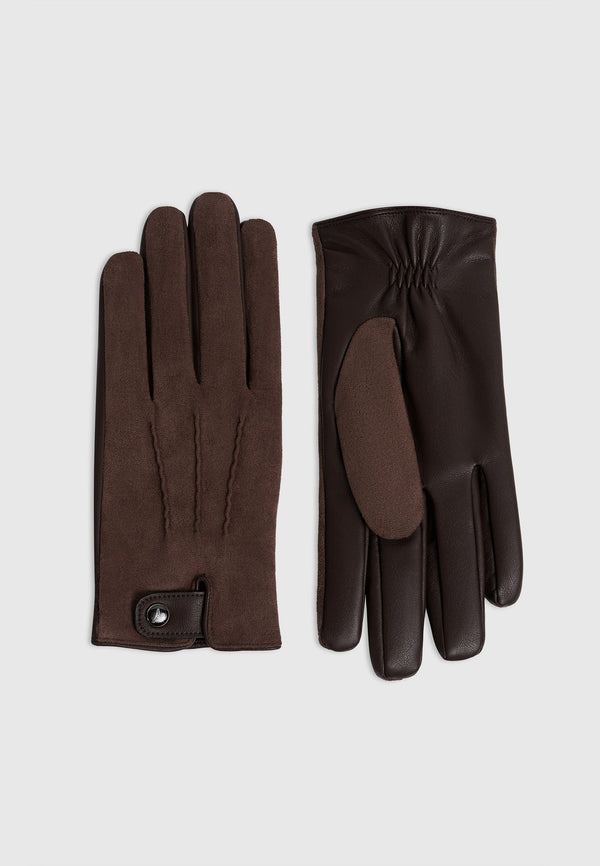 Mario - Suede Gloves - Brown