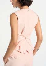 Christine - Tailored Cinch Waistcoat - Peach