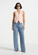 Christine - Tailored Cinch Waistcoat - Peach