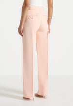Julie - Tailored Twin Pleat Trousers - Peach