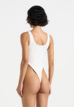 Noa - V-Neck Bodysuit - White