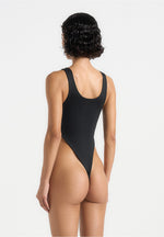 Noa - V-Neck Bodysuit - Black