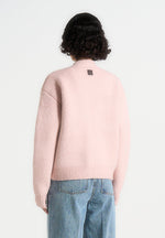 Charlie - Unisex Knitted Cardigan - Pale Pink
