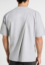 Hugo - Relaxed Fit T-Shirt With Pleat - Grey