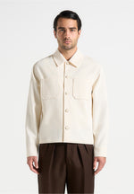 Benoit - Twill Pocket Cropped Shirt - Cream