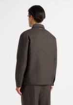 Elliot - Melange Tailored Shirt - Brown