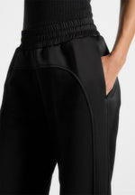 Loula - Jersey And Satin Joggers - Black