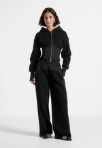 Loula - Jersey And Satin Joggers - Black