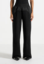 Loula - Jersey And Satin Joggers - Black