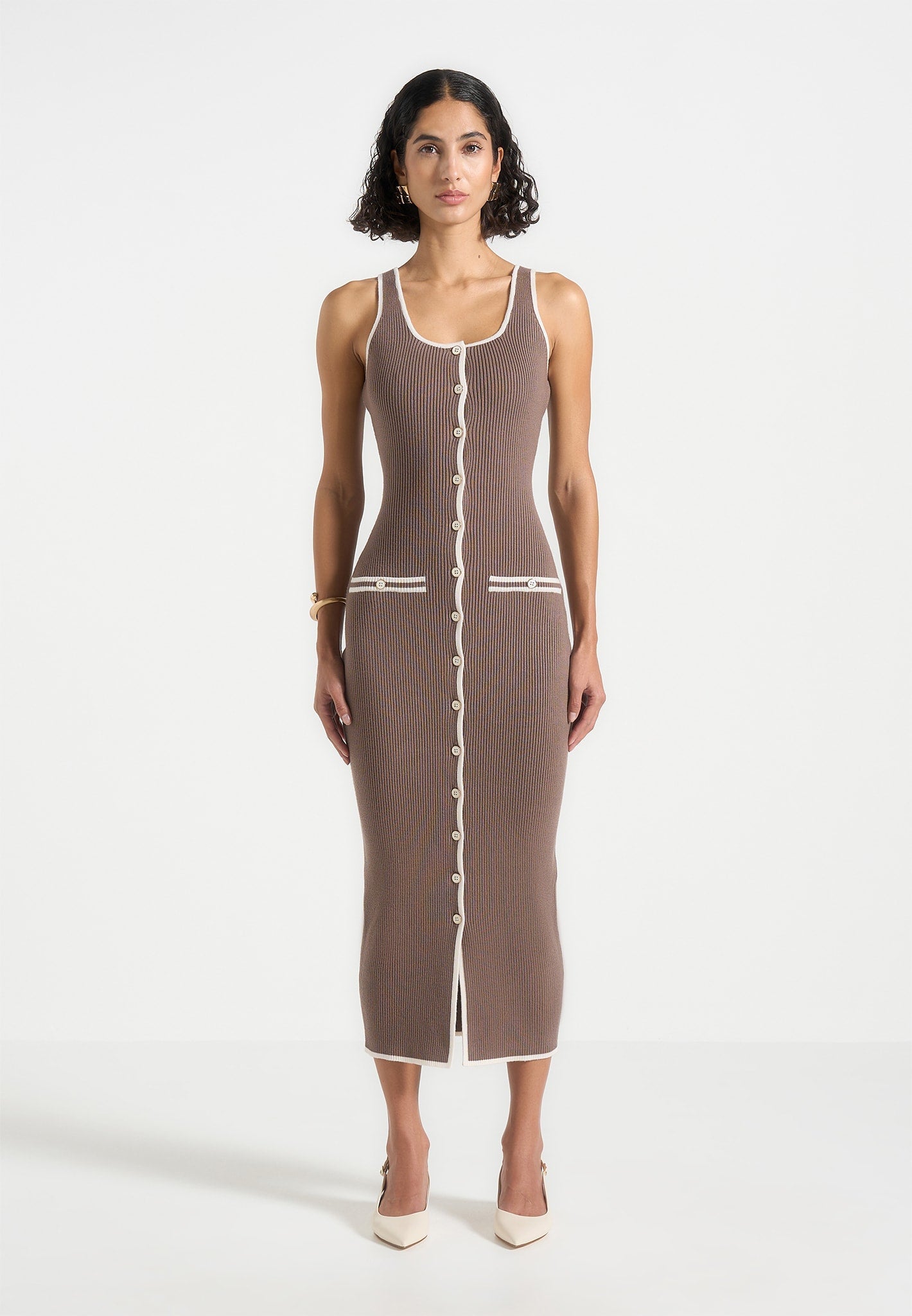 rib-knit-contrast-midaxi-dress-brown-cream