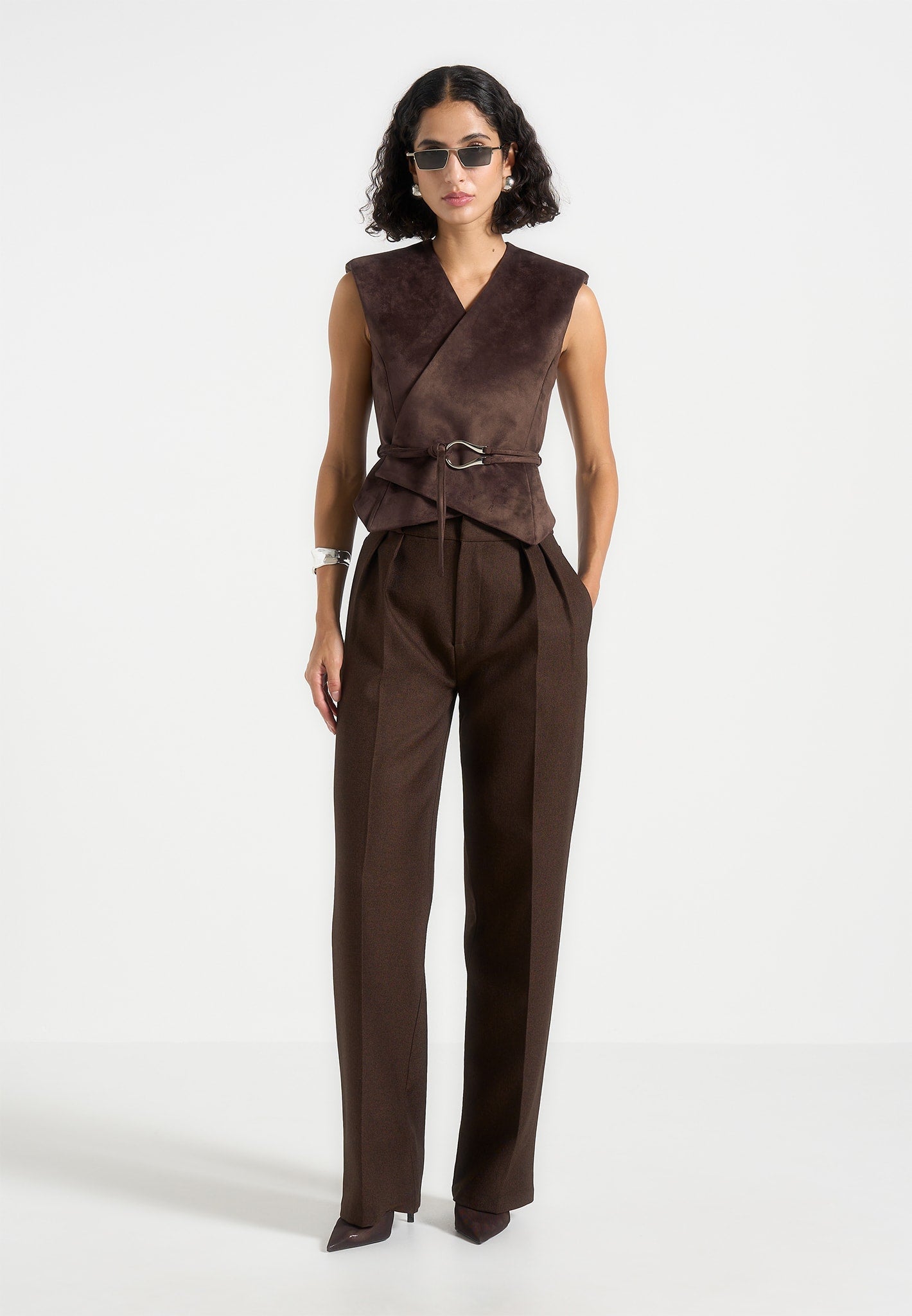 suede-wrap-waistcoat-with-belt-brown
