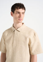 boxy-textured-polo-shirt-beige