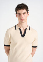 contrast-detail-knit-polo-shirt-cream