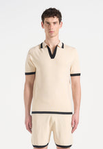 contrast-detail-knit-polo-shirt-cream