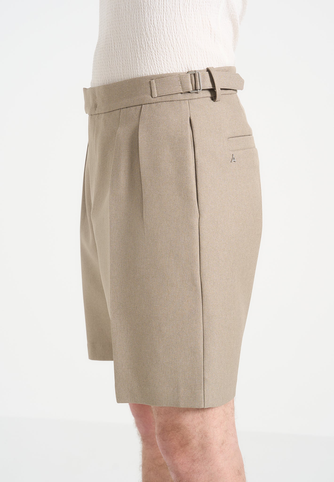 twin-pleat-tailored-shorts-beige