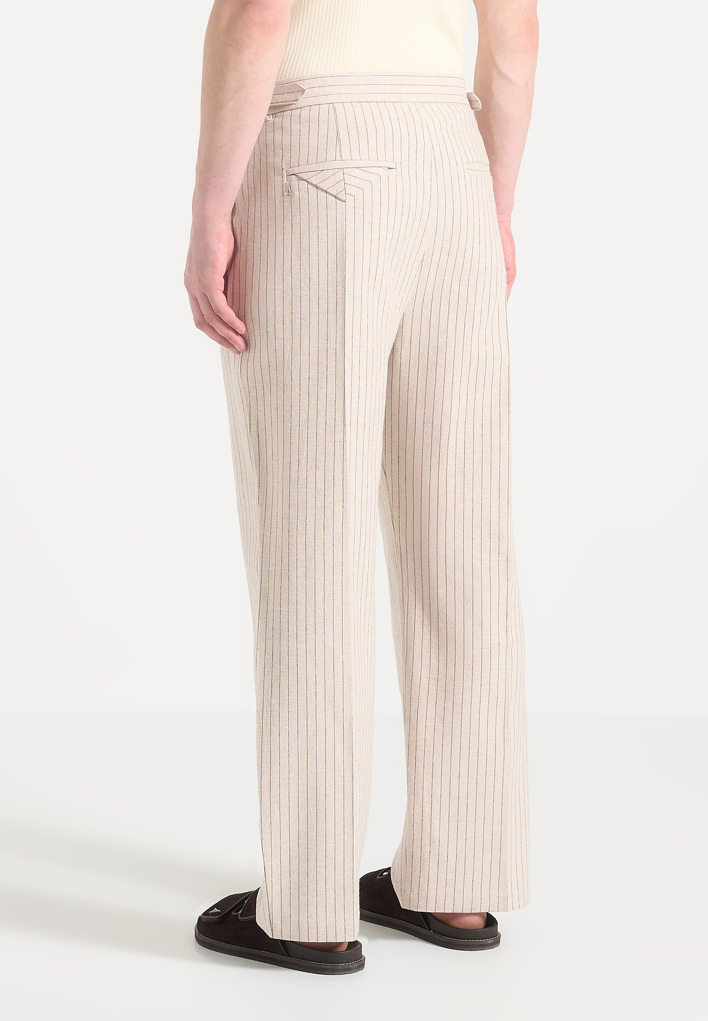 relaxed-fit-twin-pleat-pinstripe-trousers-beige