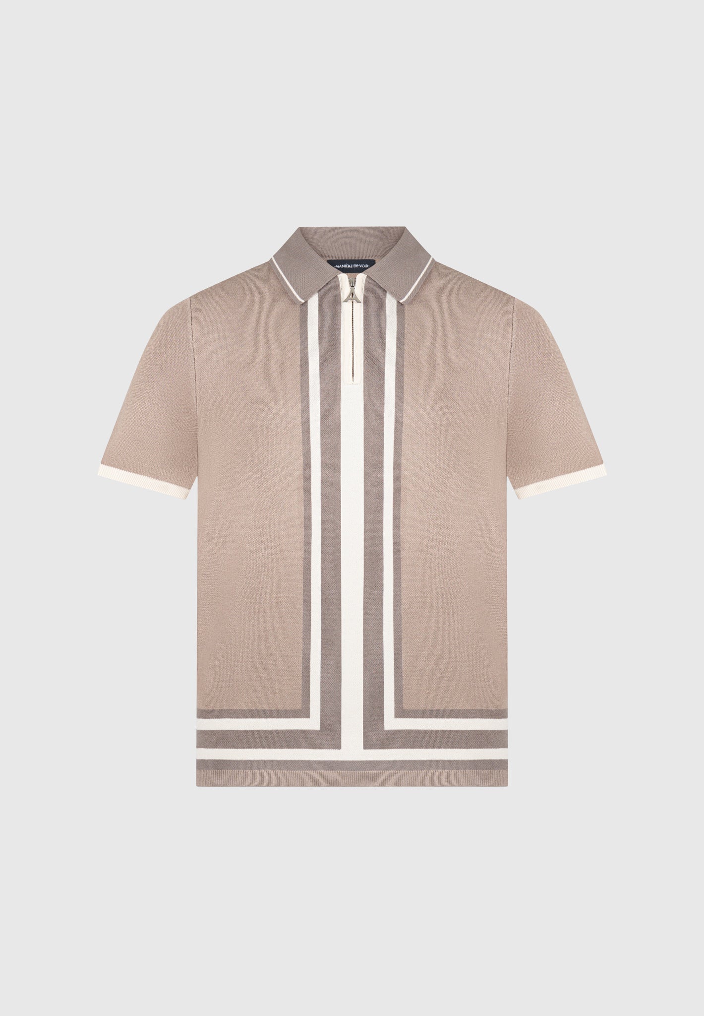 contrast-border-knit-zip-polo-shirt-taupe