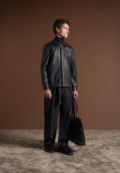minimal-leather-shirt-black