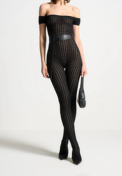 pointelle-knit-bardot-jumpsuit-with-belt-black