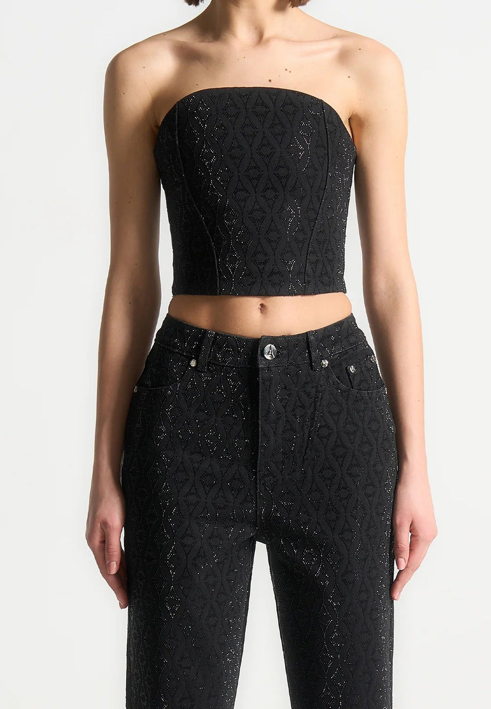 rhinestone-eiffel-denim-bandeau-corset-top-black
