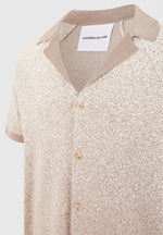 Martial - Ombré Knit Revere Shirt - Beige/White