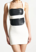 layered-corset-mini-dress-white-black