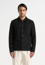 Thomas - Suede Long Sleeve Shirt - Black