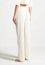 Lila - Pleated Pants - Off White