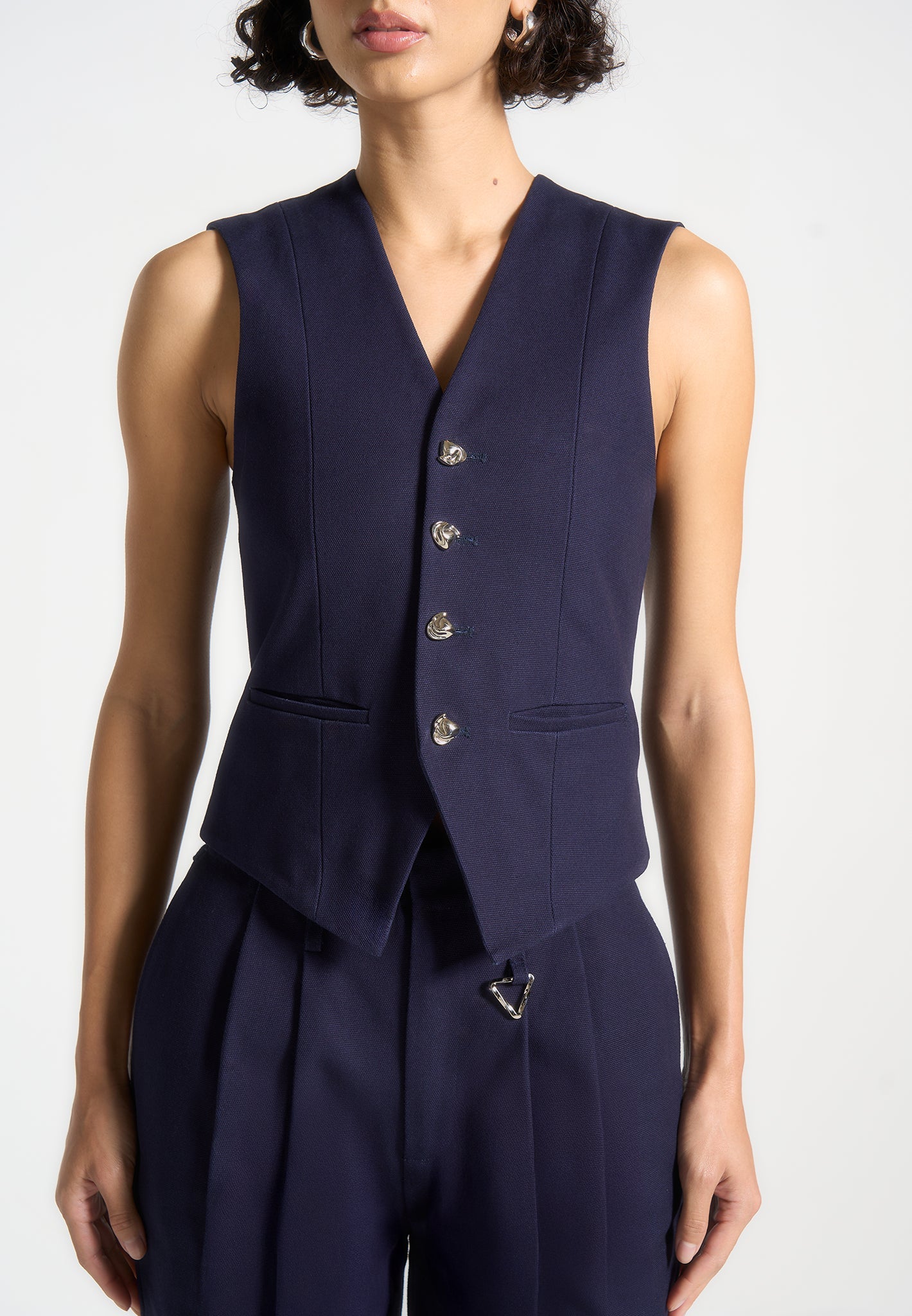 gabardine-cinch-waistcoat-indigo