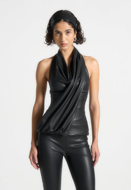 leather-draped-halter-top-black