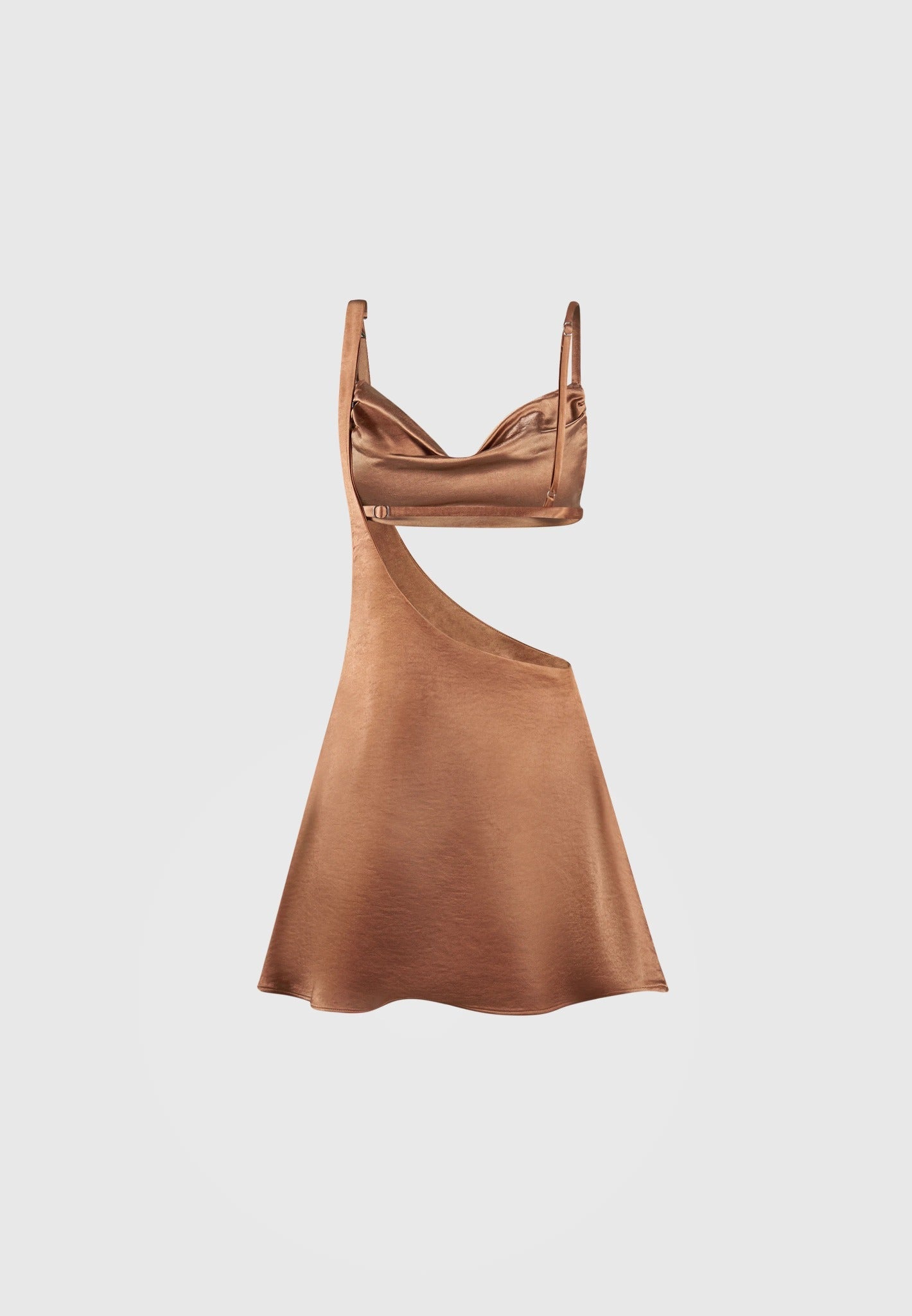 satin-bralette-fluted-mini-dress-bronze
