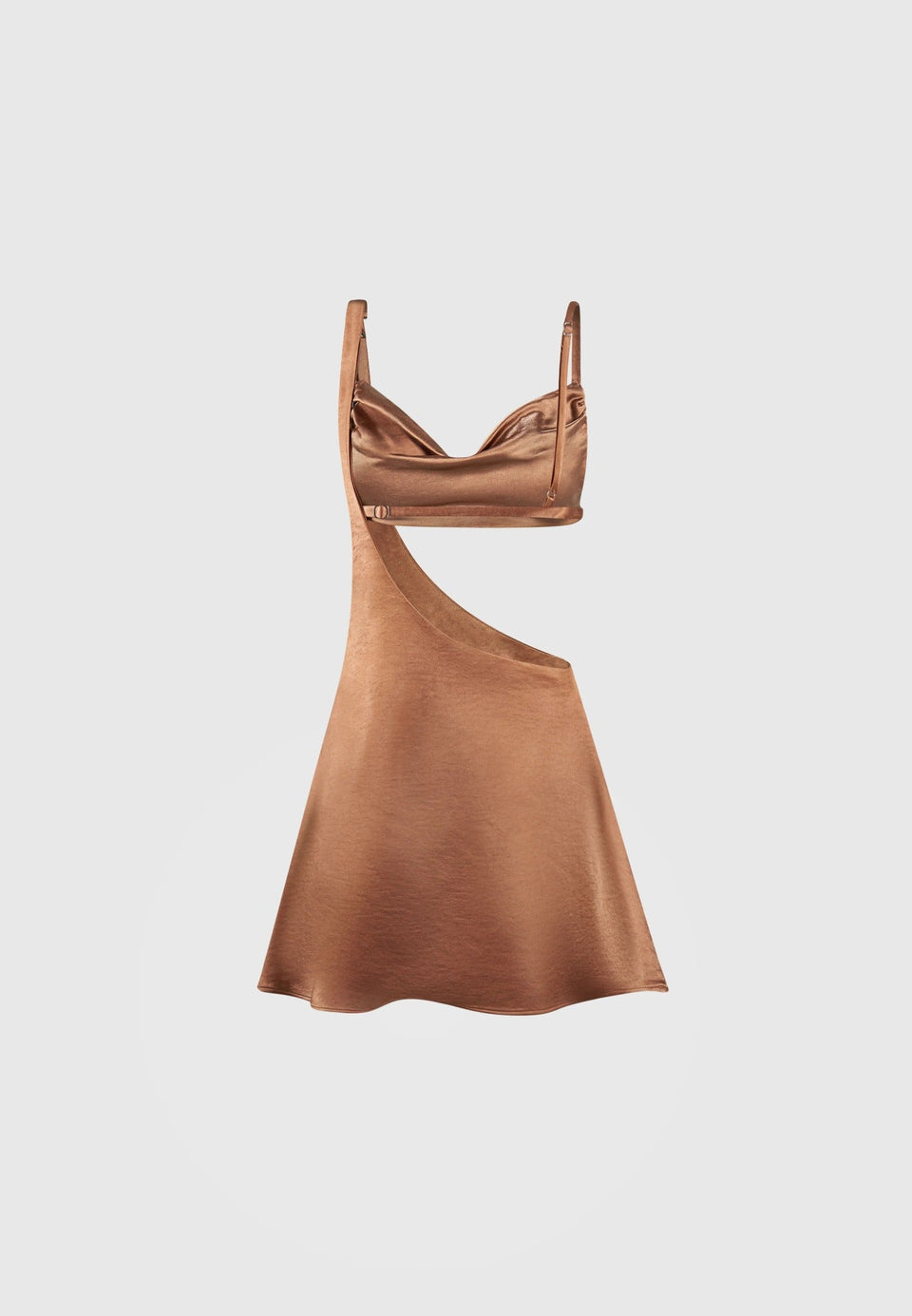 satin-bralette-fluted-mini-dress-bronze