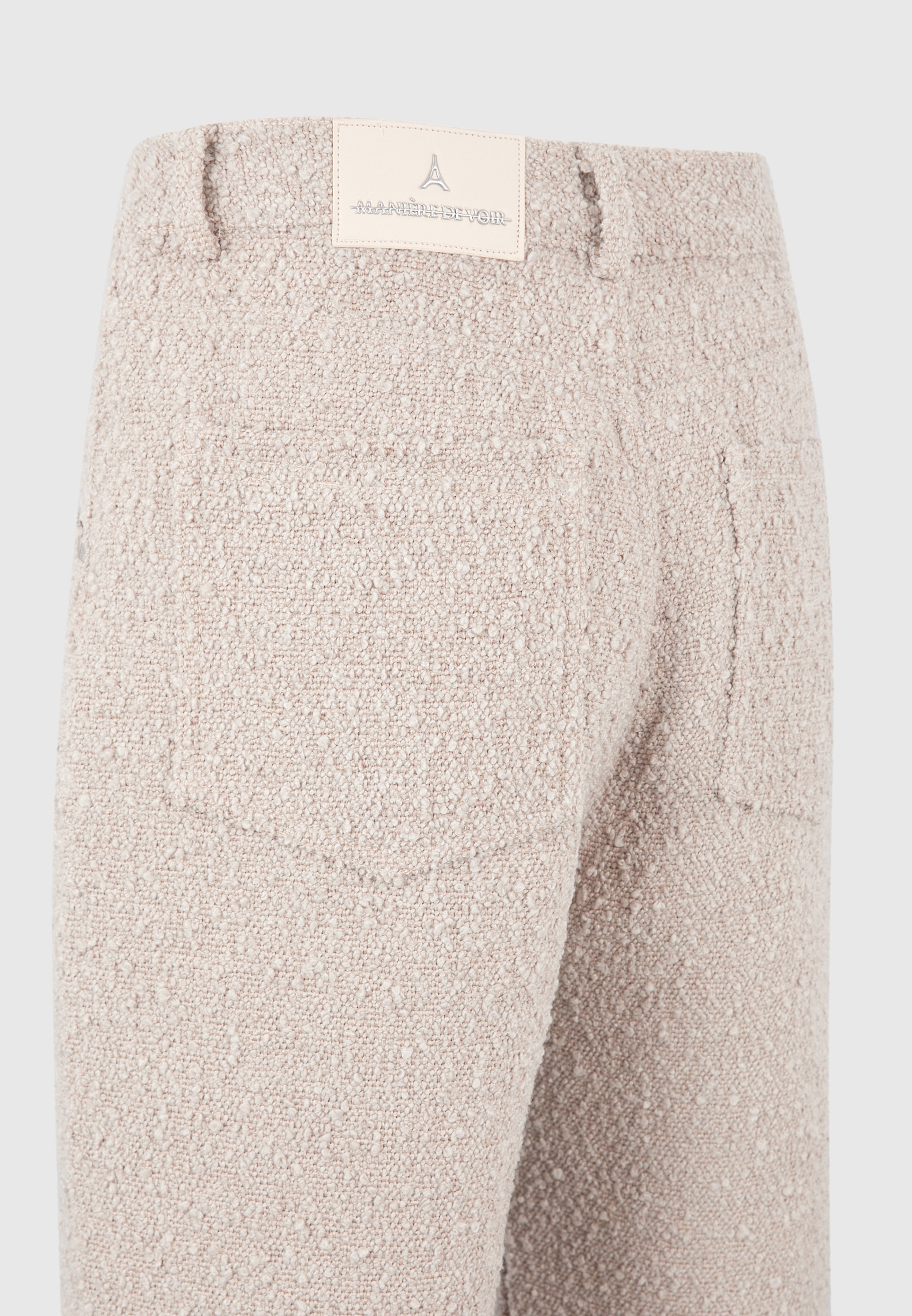 Arnault - Boucle Pleated Jeans - Beige