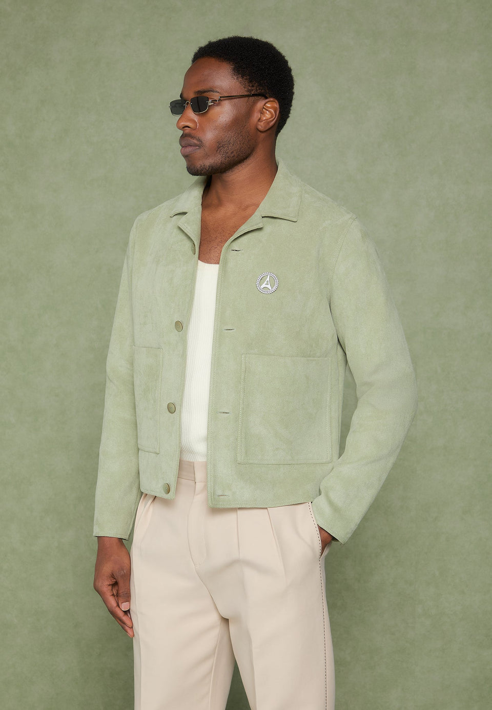 michel-suede-jacket-with-revere-collar-sage