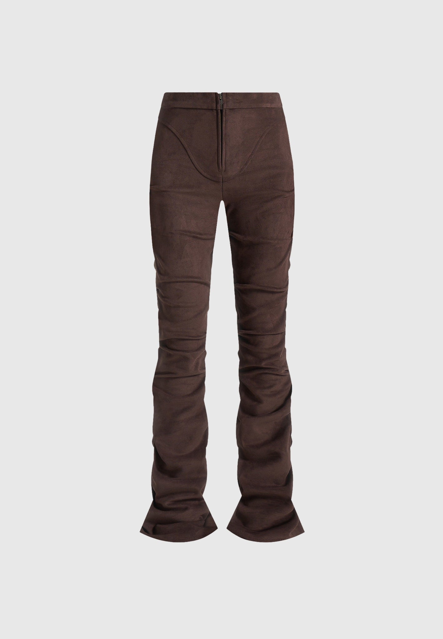 caroline-tacked-suede-fit-and-flare-trousers-brown