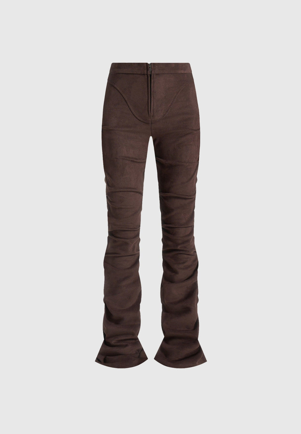caroline-tacked-suede-fit-and-flare-trousers-brown