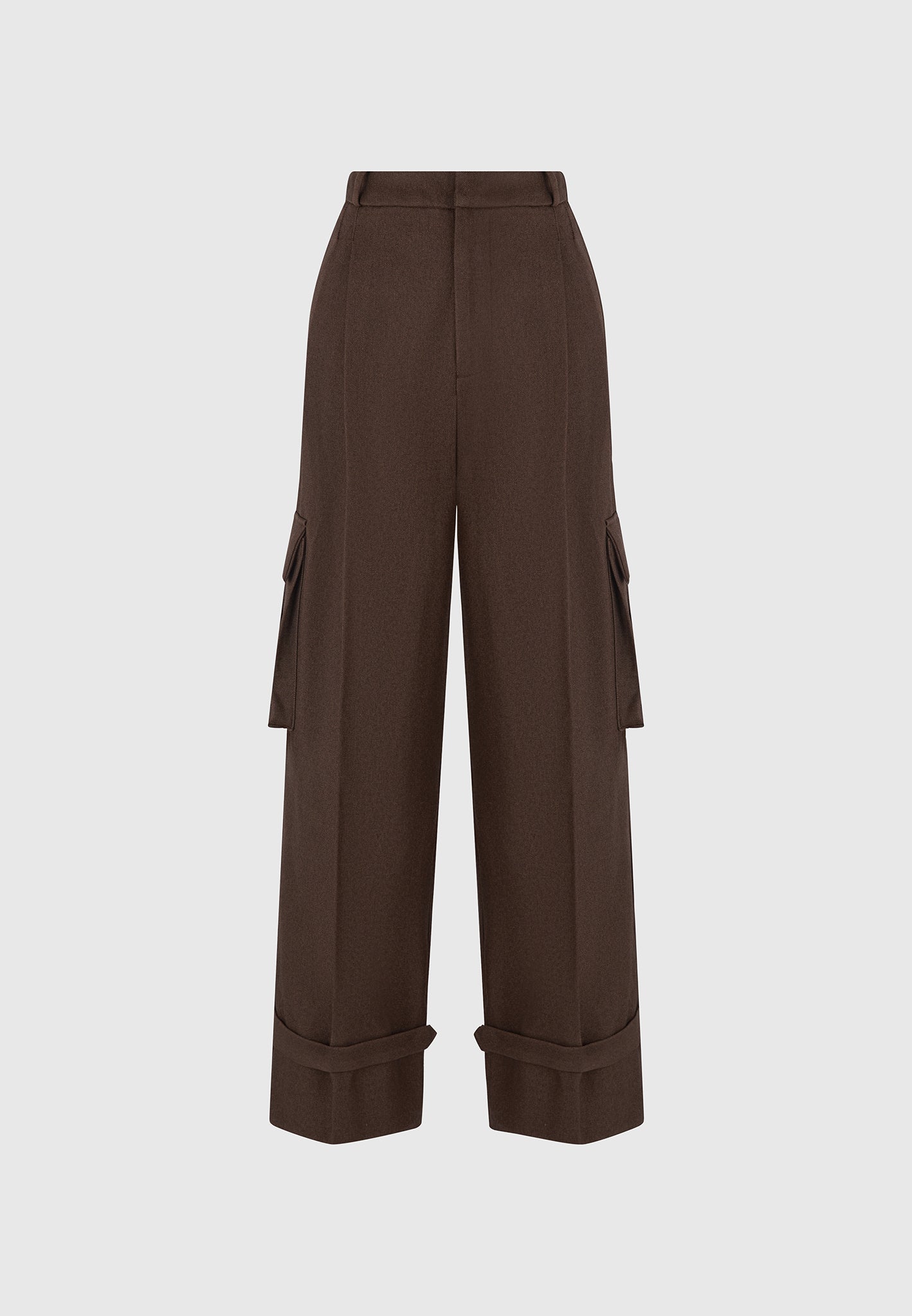 tailored-pleated-cargo-trousers-brown