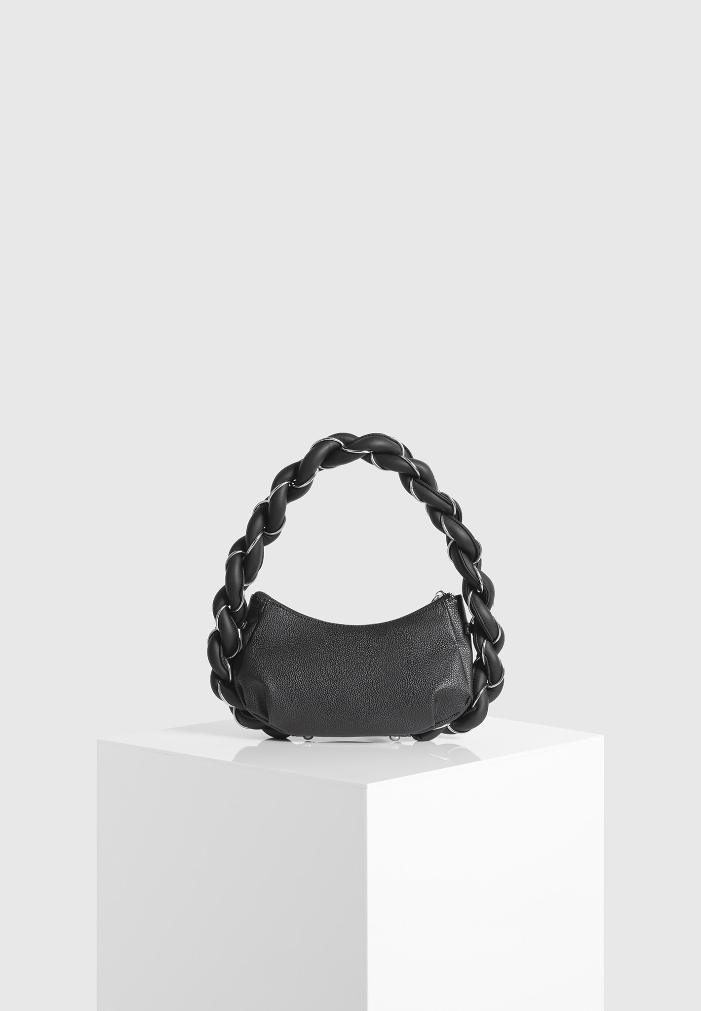 chain-plaited-rope-handbag-black