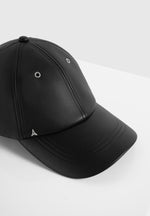 Lou - Leather Cap - Black